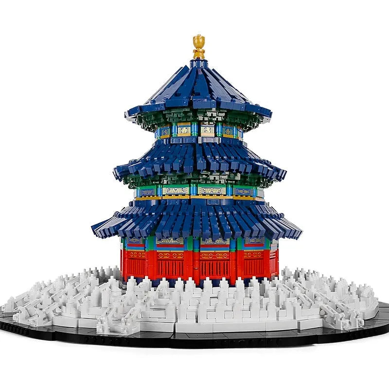 Building Blocks Architecture Creator Expert MOC Temple Of Heaven Bricks Toys - 3