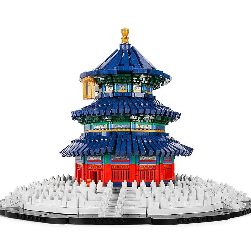 Building Blocks Architecture Creator Expert MOC Temple Of Heaven Bricks Toys - 2