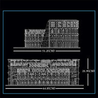 Thumbnail for Building Blocks Architecture MOC Creator Expert Rome Colosseum Bricks Toy Construction Set Toys - 7