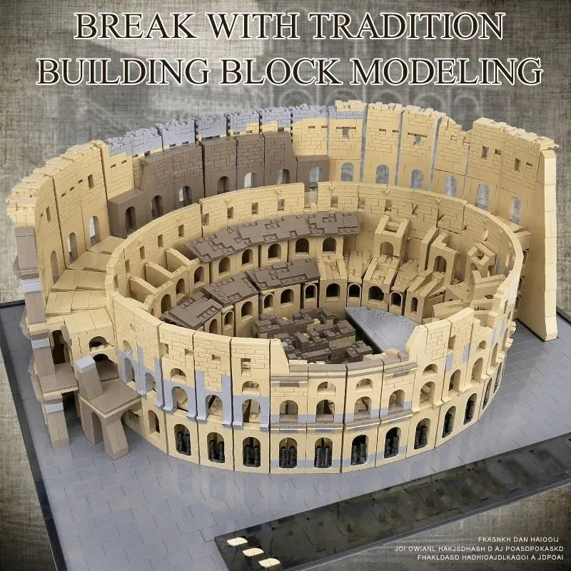 Building Blocks Architecture MOC Creator Expert Rome Colosseum Bricks Toy - 6