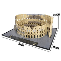 Thumbnail for Building Blocks Architecture MOC Creator Expert Rome Colosseum Bricks Toy Construction Set Toys - 12