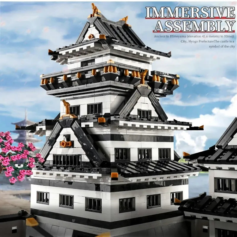 Building Blocks Architecture MOC View Sakura Himeji Castle Bricks Toy - 9