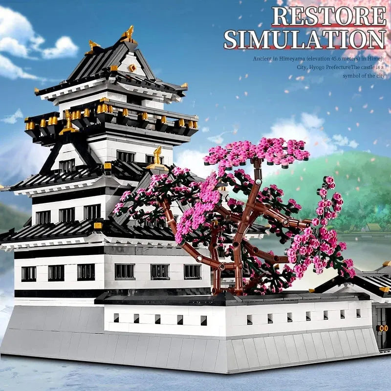 Building Blocks Architecture MOC View Sakura Himeji Castle Bricks Toy - 7