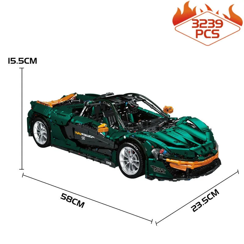 Building Blocks Building Blocks MOC 13091 Super Hypercar P1 Racing Car Bricks Toy Construction Set Toys - 5