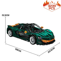 Thumbnail for Building Blocks MOC 13091 Super Hypercar P1 Racing Car Bricks Toy - 5