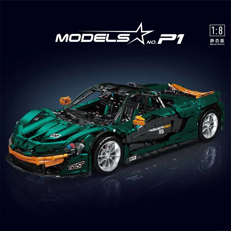 Building Blocks Building Blocks MOC 13091 Super Hypercar P1 Racing Car Bricks Toy Construction Set Toys - 2