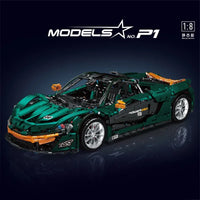 Thumbnail for Building Blocks MOC 13091 Super Hypercar P1 Racing Car Bricks Toy - 2