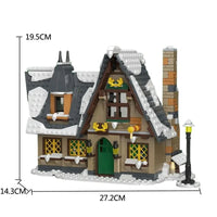 Thumbnail for Building Blocks Christmas Cottage House MOC Expert Bricks Kids Toys - 7