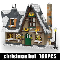 Thumbnail for Building Blocks Christmas Cottage House MOC Expert Bricks Kids Toys - 6
