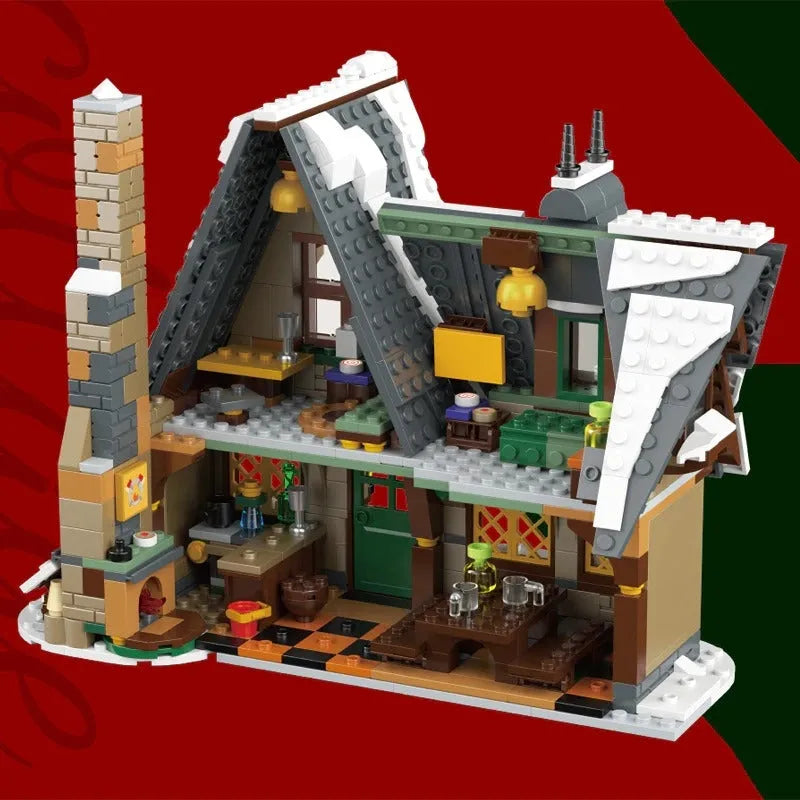 Building Blocks Christmas Cottage House MOC Expert Bricks Kids Toys - 3