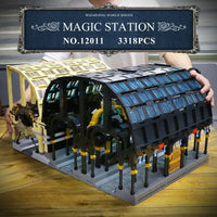 Thumbnail for Building Blocks City Creator Expert Magic Train Station Bricks Toy 12011 - 2