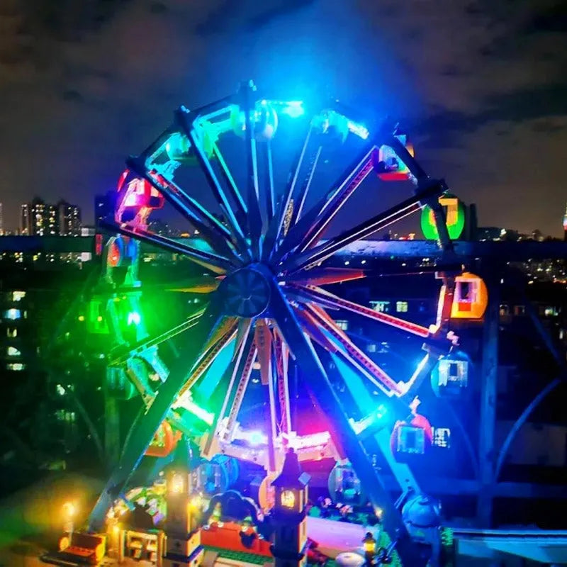 Building Blocks City Creator Expert MOC Motorized RC Ferris Wheel Bricks Toy - 10
