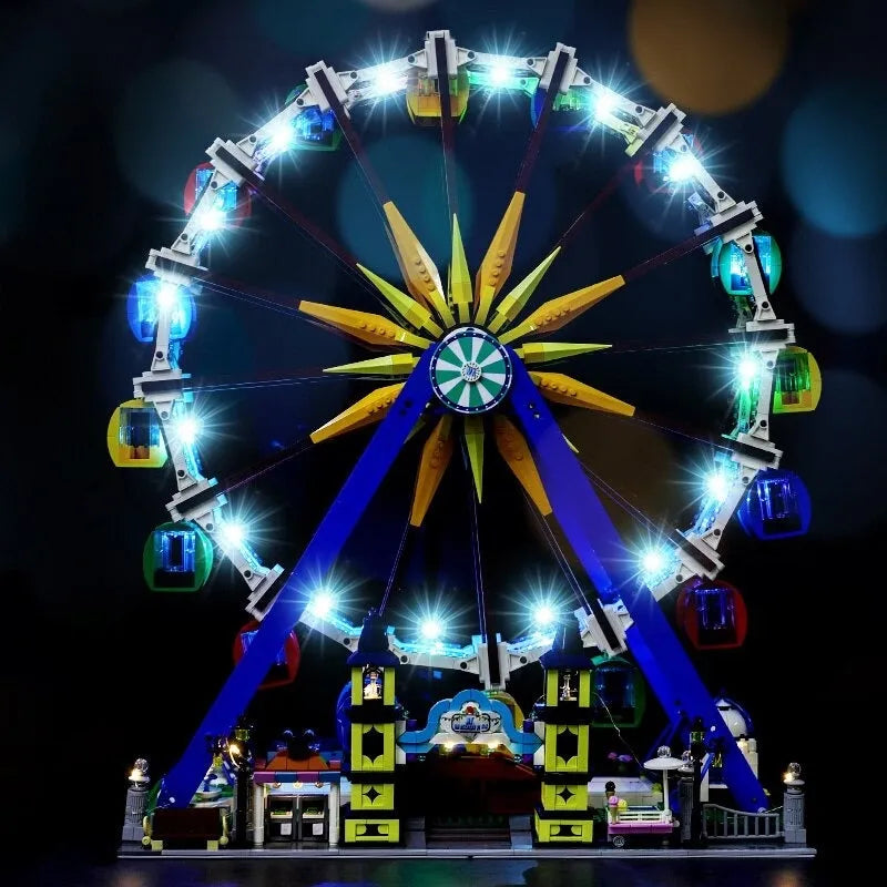 Building Blocks City Creator Expert MOC Motorized RC Ferris Wheel Bricks Toy - 7