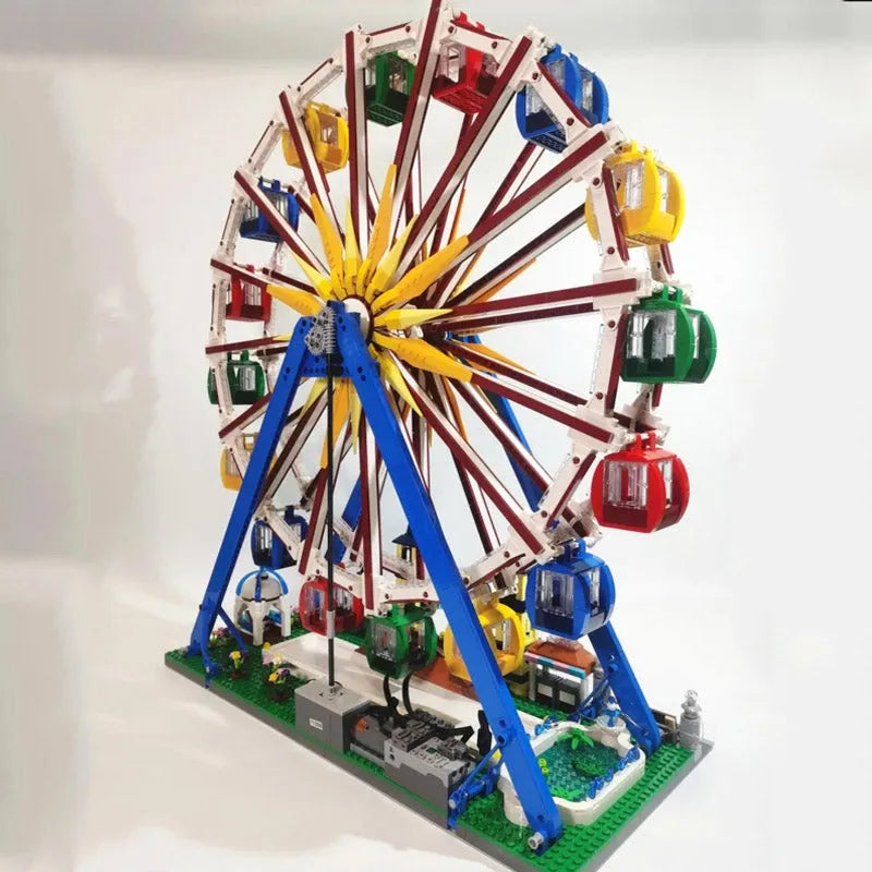 Building Blocks City Creator Expert MOC Motorized RC Ferris Wheel Bricks Toy - 12