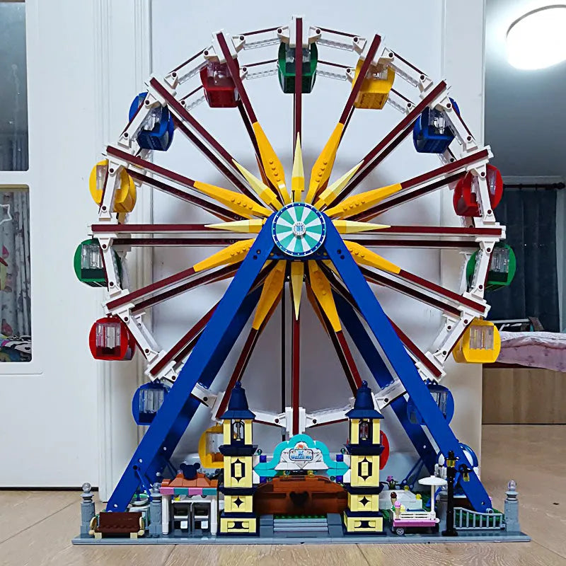 Building Blocks City Creator Expert MOC Motorized RC Ferris Wheel Bricks Toy - 18