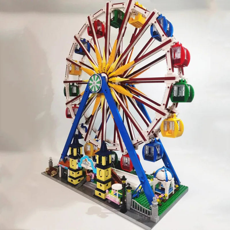 Building Blocks City Creator Expert MOC Motorized RC Ferris Wheel Bricks Toy - 16