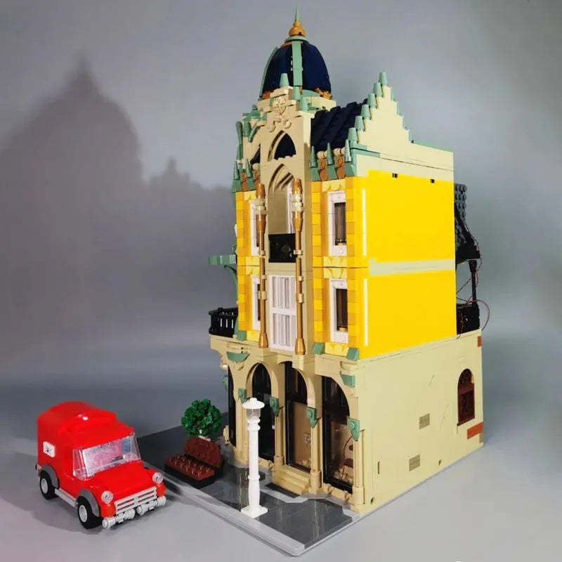 Building Blocks City Creator MOC Experts Corner Post Office with Light Bricks Toys - 16