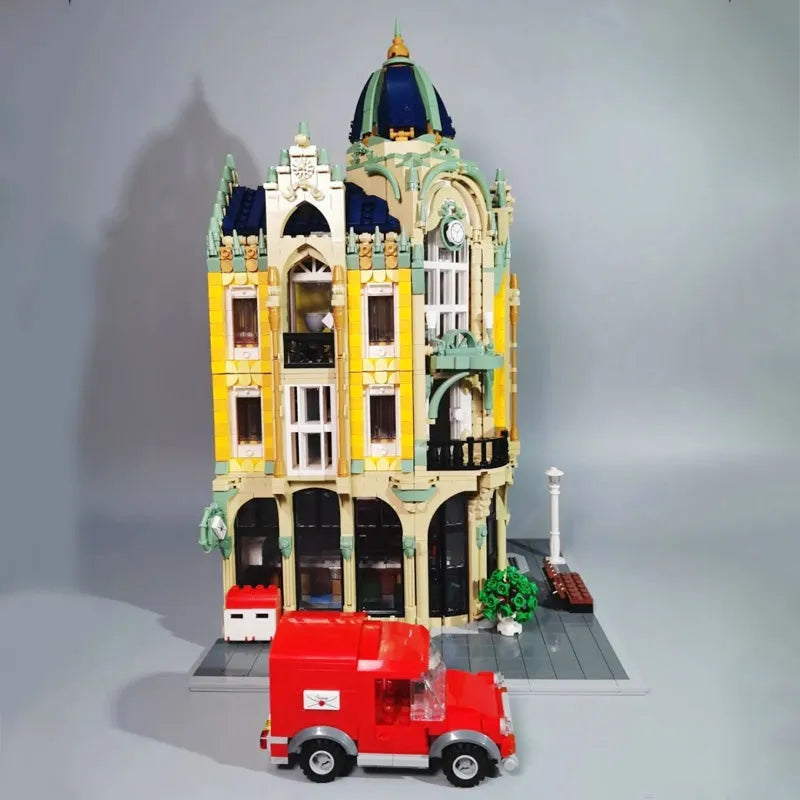 Building Blocks City Creator MOC Experts Corner Post Office with Light Bricks Toys - 11