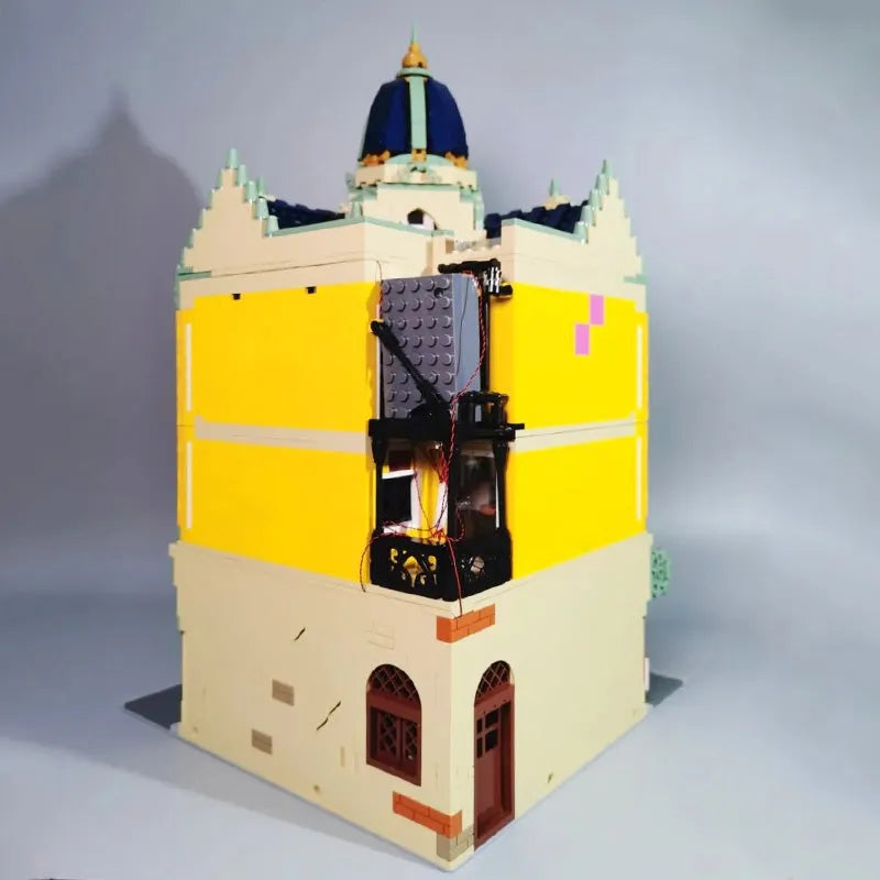 Building Blocks City Creator MOC Experts Corner Post Office with Light Bricks Toys - 13