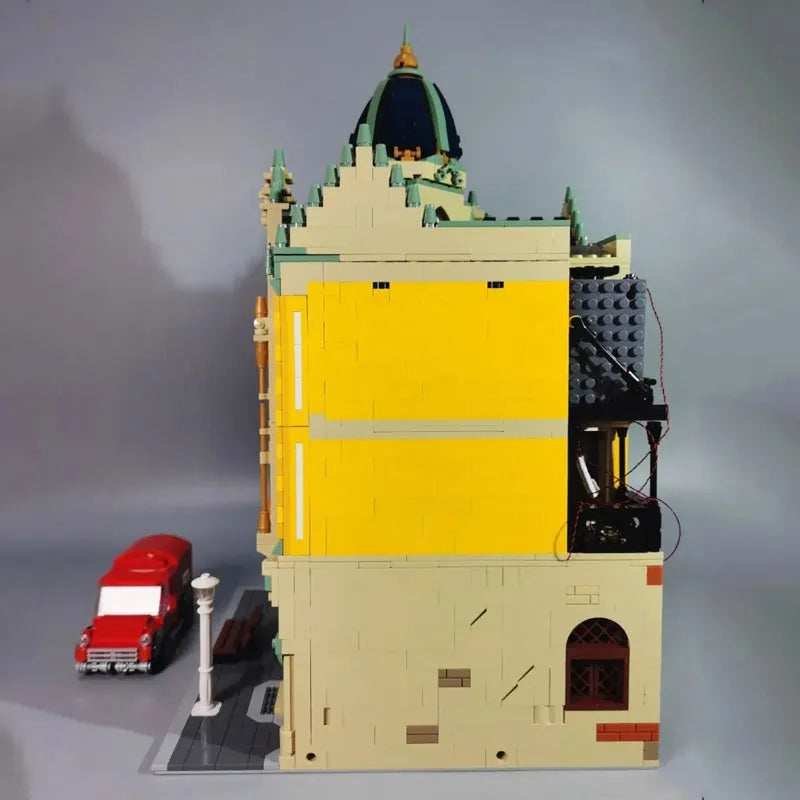 Building Blocks City Creator MOC Experts Corner Post Office with Light Bricks Toys - 15