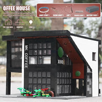 Thumbnail for Building Blocks City Street Experts MOC Modern Coffee House Bricks Toys - 7