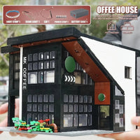 Thumbnail for Building Blocks City Street Experts MOC Modern Coffee House Bricks Toys - 4