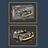 Thumbnail for Building Blocks Classic Sports Car MOC Mercedes 300SL Gullwing Bricks Toy Construction Set Toys - 6