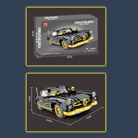 Thumbnail for Building Blocks Classic Sports Car MOC Mercedes 300SL Gullwing Bricks Toy - 6