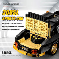 Thumbnail for Building Blocks Classic Sports Car MOC Mercedes 300SL Gullwing Bricks Toy Construction Set Toys - 12