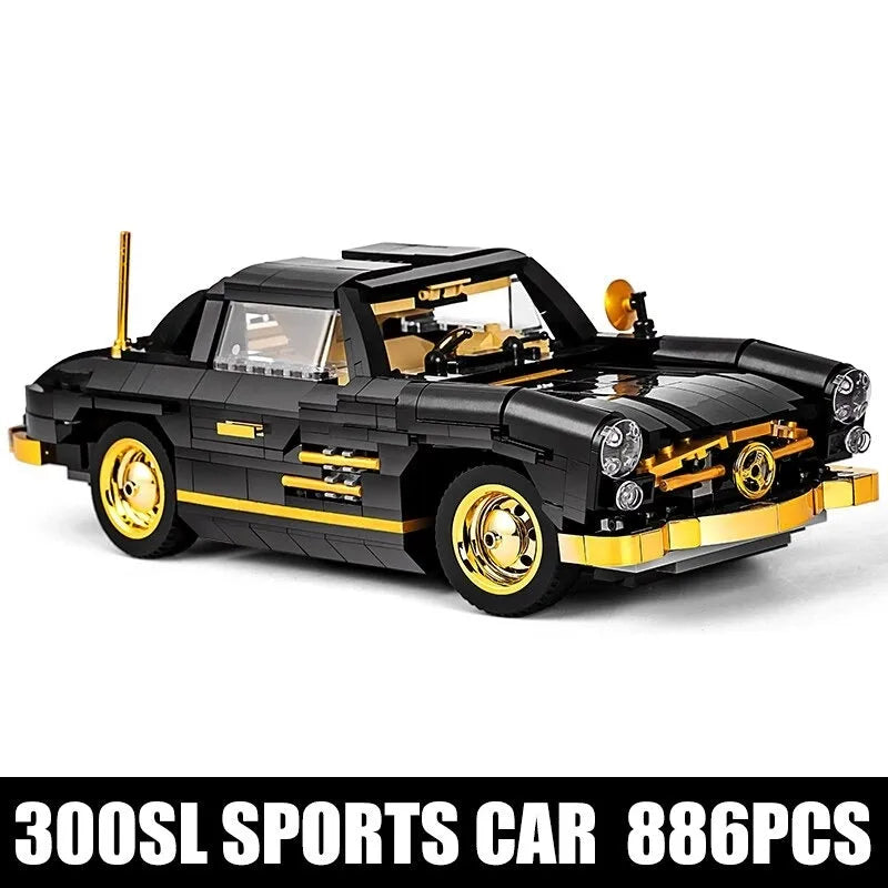 Building Blocks Classic Sports Car MOC Mercedes 300SL Gullwing Bricks Toy Construction Set Toys - 1