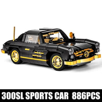 Thumbnail for Building Blocks Classic Sports Car MOC Mercedes 300SL Gullwing Bricks Toy - 1