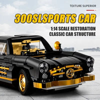 Thumbnail for Building Blocks Classic Sports Car MOC Mercedes 300SL Gullwing Bricks Toy Construction Set Toys - 2