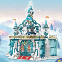 Thumbnail for Building Blocks Creative MOC Expert Princess Frozen Entrance Ice Castle Bricks Toy Construction Set Toys - 6