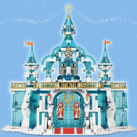 Thumbnail for Building Blocks Creative MOC Expert Princess Frozen Entrance Ice Castle Bricks Toy Construction Set Toys - 7
