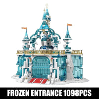 Thumbnail for Building Blocks Creative MOC Expert Princess Frozen Entrance Ice Castle Bricks Toy - 3