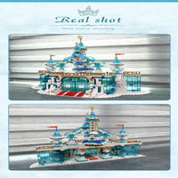 Thumbnail for Building Blocks Creative MOC Expert Princess Frozen Entrance Ice Castle Bricks Toy Construction Set Toys - 4