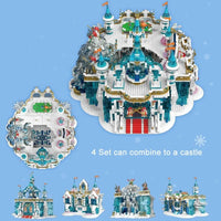 Thumbnail for Building Blocks Creative MOC Expert Princess Frozen Entrance Ice Castle Bricks Toy Construction Set Toys - 8