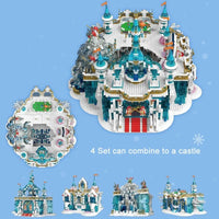 Thumbnail for Building Blocks Creative MOC Expert Princess Frozen Entrance Ice Castle Bricks Toy - 8
