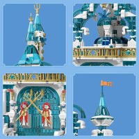 Thumbnail for Building Blocks Creative MOC Expert Princess Frozen Entrance Ice Castle Bricks Toy Construction Set Toys - 9
