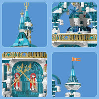 Thumbnail for Building Blocks Creative MOC Expert Princess Frozen Entrance Ice Castle Bricks Toy - 9