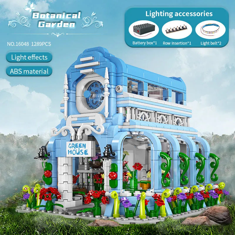 Building Blocks Creator Expert MOC Botanical Garden With Lights Bricks Toy - 3