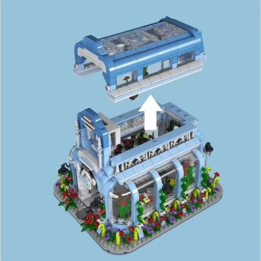 Building Blocks Creator Expert MOC Botanical Garden With Lights Bricks Toy - 5