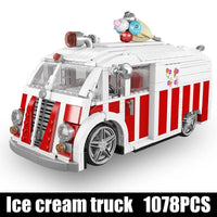 Thumbnail for Building Blocks Creator Expert Tech MOC Ice Cream Truck Bricks Toy 10039 Construction Set Toys - 1