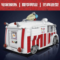 Thumbnail for Building Blocks Creator Expert Tech MOC Ice Cream Truck Bricks Toy 10039 - 7