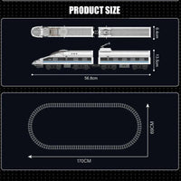 Thumbnail for Building Blocks High Tech RC CRH380A Speed Train Bricks Toy - 5