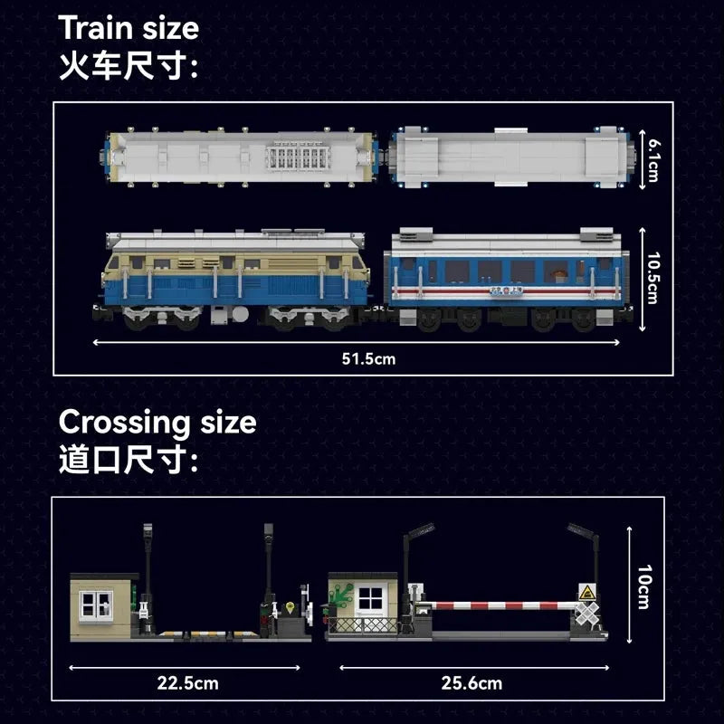 Building Blocks High Tech RC DF4B Diesel Locomotive Train Bricks Toy Construction Set Toys - 12