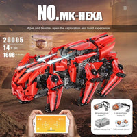 Thumbnail for Building Blocks Military MOC APP Motorized RC Walking Tank Robot Bricks Toy - 8