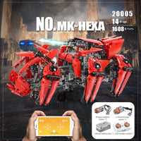 Thumbnail for Building Blocks Military MOC APP Motorized RC Walking Tank Robot Bricks Toy - 10
