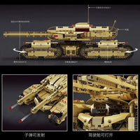 Thumbnail for Building Blocks Military MOC Motorized RC Heavy Mammoth Tank Bricks Toy - 6