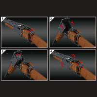 Thumbnail for Building Blocks Military Motorized Double-Barreled Shotgun Bricks Toy Construction Set Toys - 5